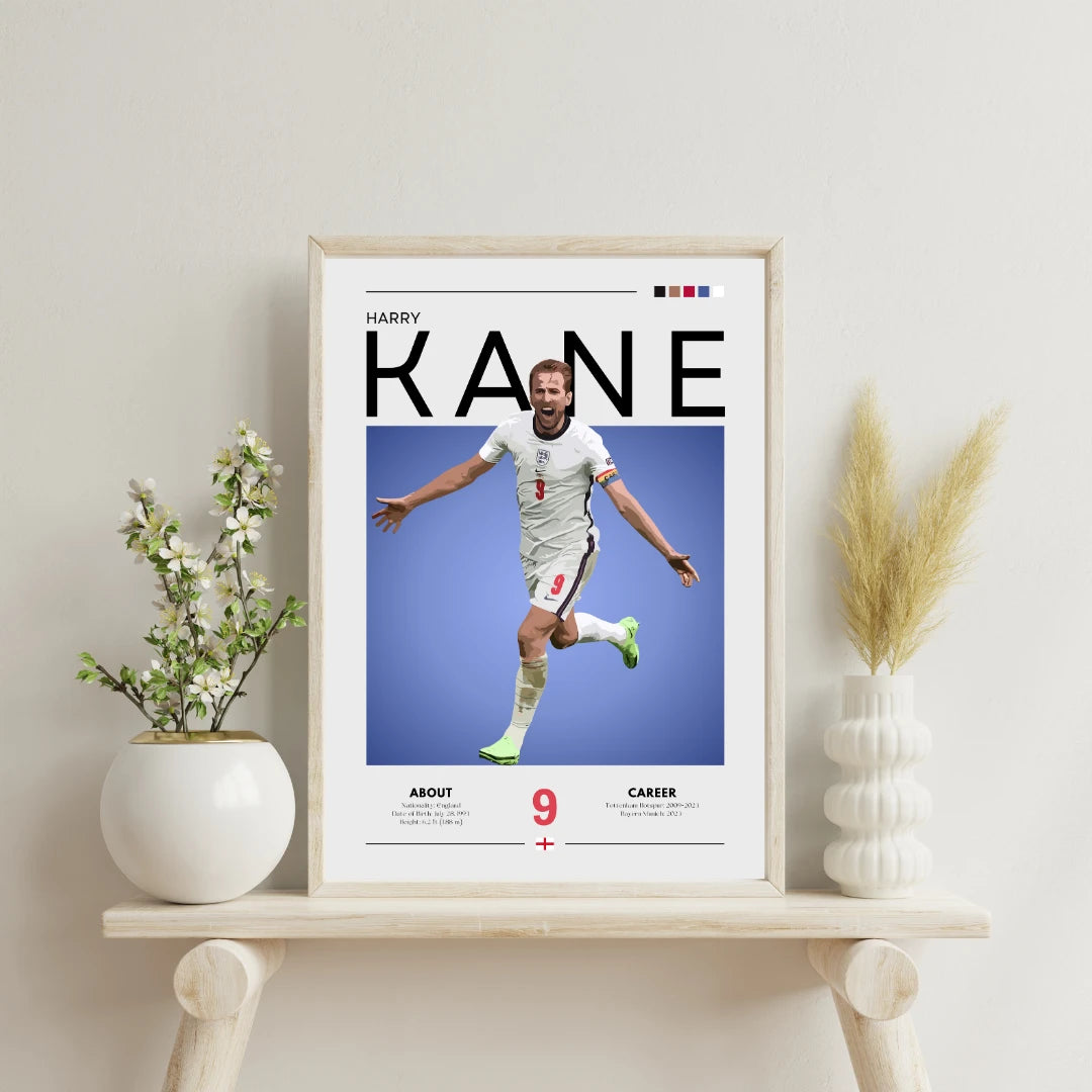 Plakat - Harry Kane grafisk look - Admen.dk