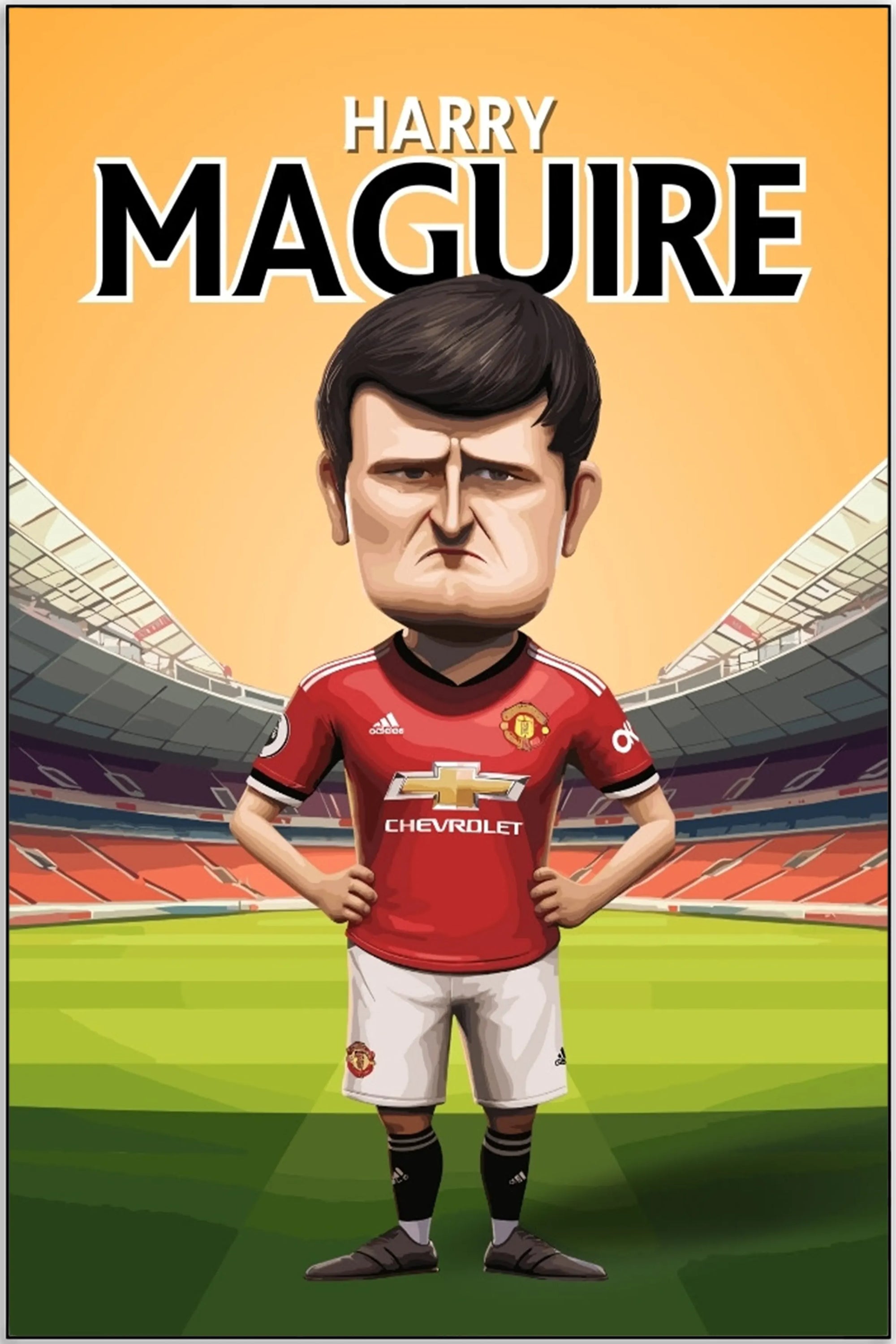 Plakat - Harry Maguire og ingen smil - admen.dk