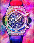 Plakat - Hublot pink ur kunst - admen.dk