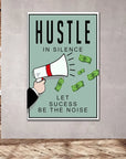 Plakat - Hustle in silence citat - admen.dk