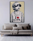 Plakat - I love life kunst - admen.dk