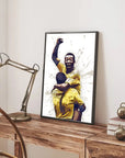 Plakat - Jairzinho og Pele kunst - admen.dk