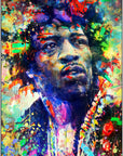 Plakat - Jimi Hendrix streetart - admen.dk