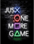 Plakat - Just one more game neon art - admen.dk