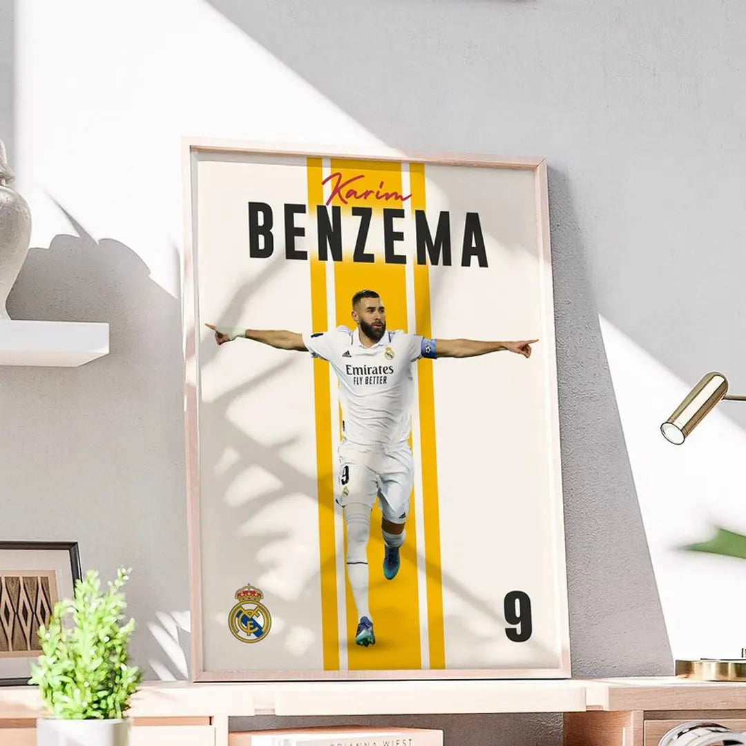 Plakat - Karim Benzema i jubel - admen.dk