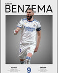 Plakat - Karim Benzema grafisk look - admen.dk