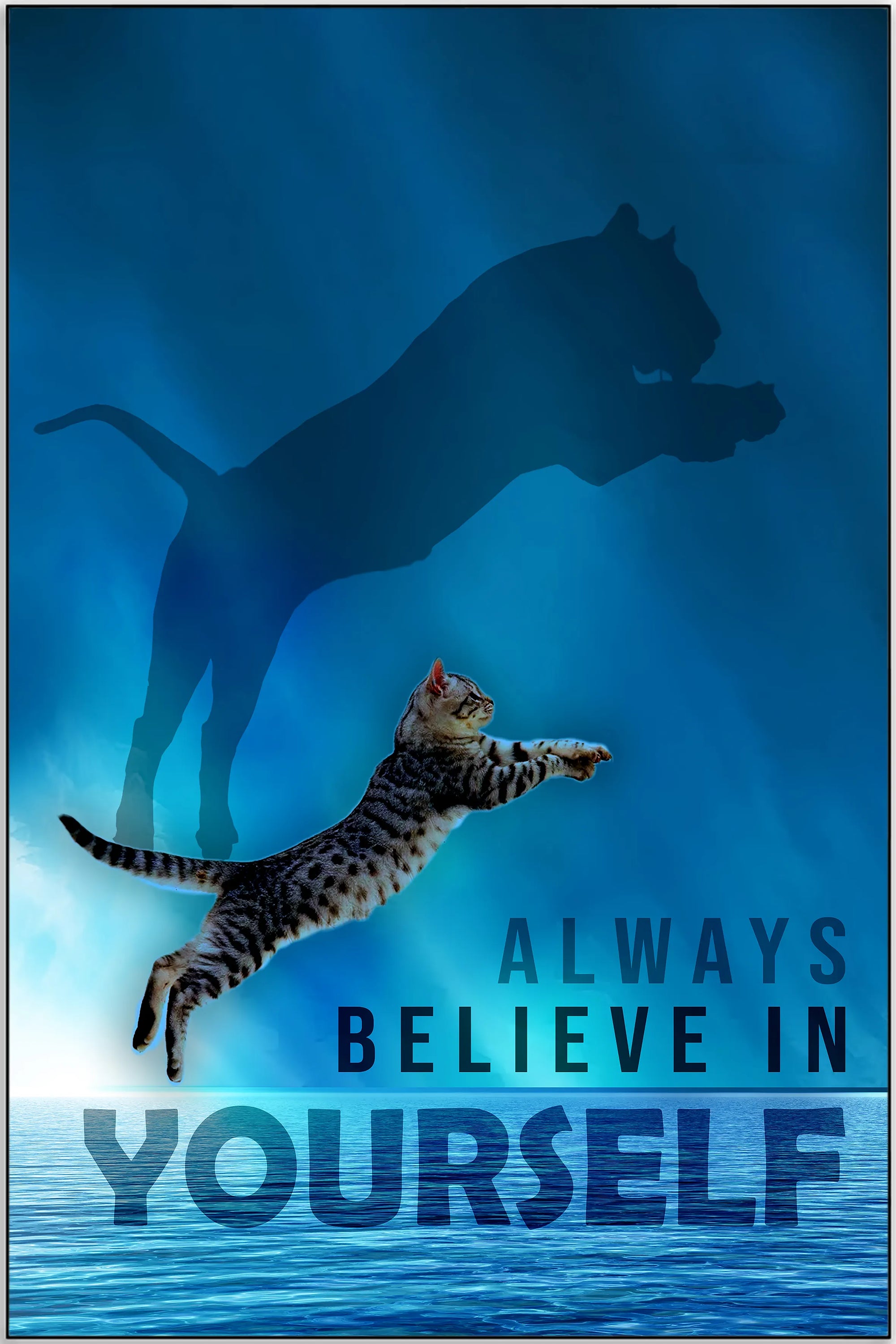 Plakat - Kat - Always believe in citat - admen.dk