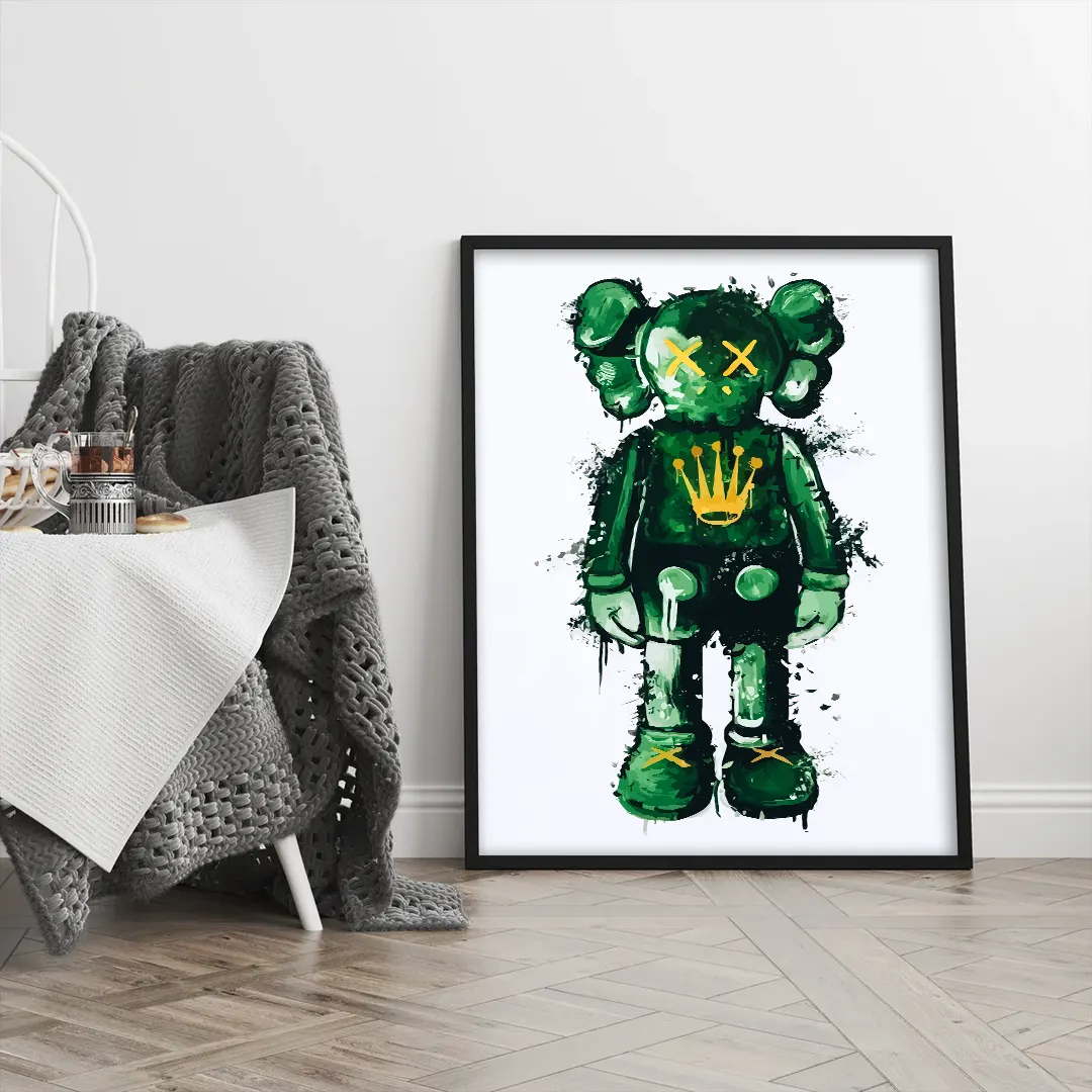 Plakat - Kaws Rolex hvid kunst - admen.dk