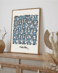 Plakat - Keith Haring blue kunst - admen.dk