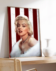 Plakat - Marilyn Monroe med pels - admen.dk