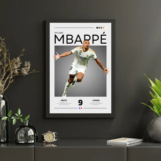 Plakat - Kylian Mbappe Real Madrid kunst - Admen.dk