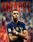 Plakat - Kylian Mbappe fodbold kunst - admen.dk