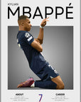 Plakat - Kylian Mbappe grafisk look - Admen.dk