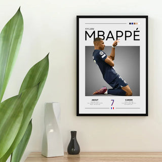 Plakat - Kylian Mbappe grafisk look - Admen.dk