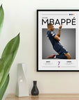 Plakat - Kylian Mbappe grafisk look - Admen.dk