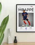 Plakat - Kylian Mbappe grafisk style - Admen.dk