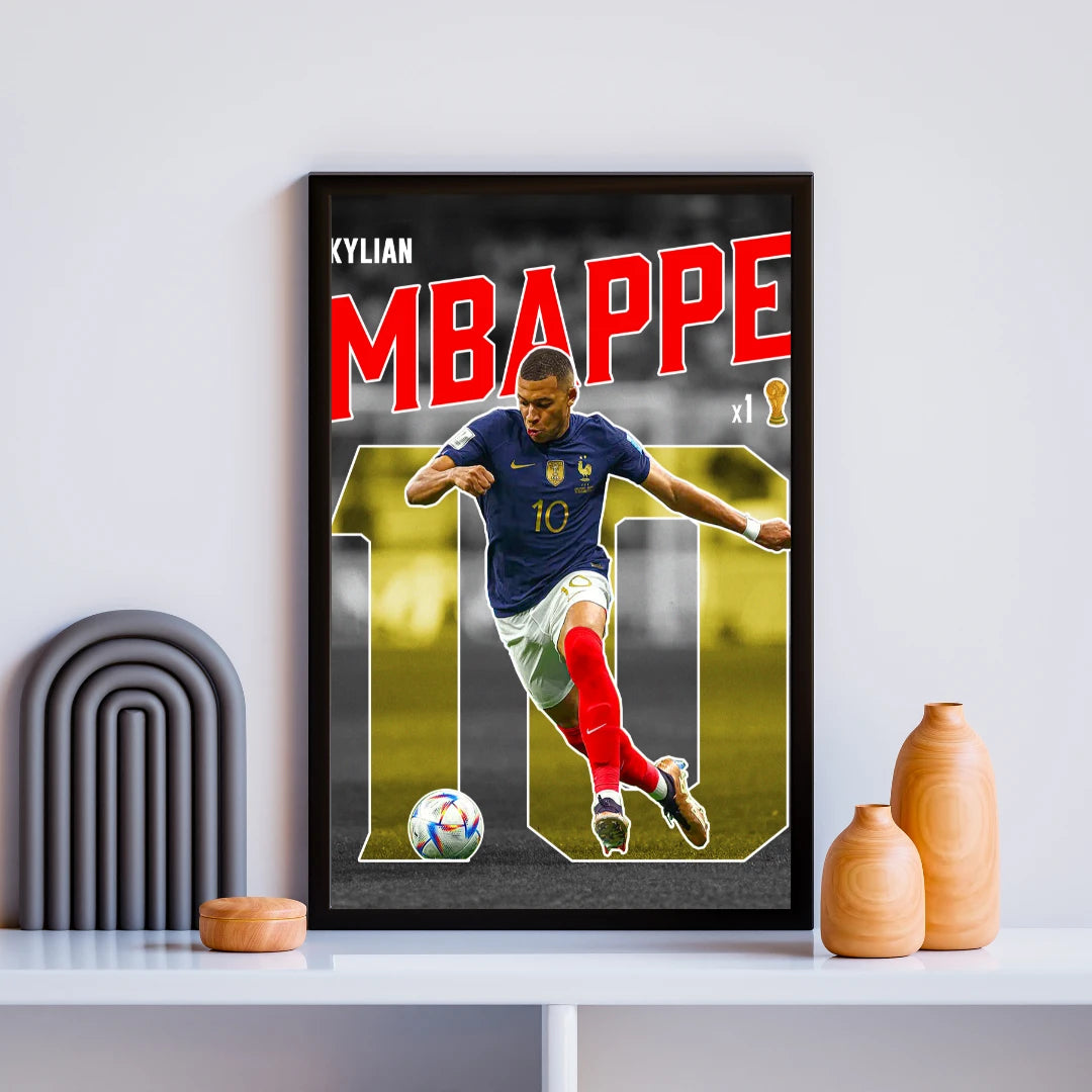 Plakat - Kylian Mbappe i fart - Admen.dk