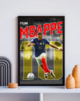 Plakat - Kylian Mbappe i fart - Admen.dk