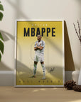 Plakat - Kylian Mbappe i farver