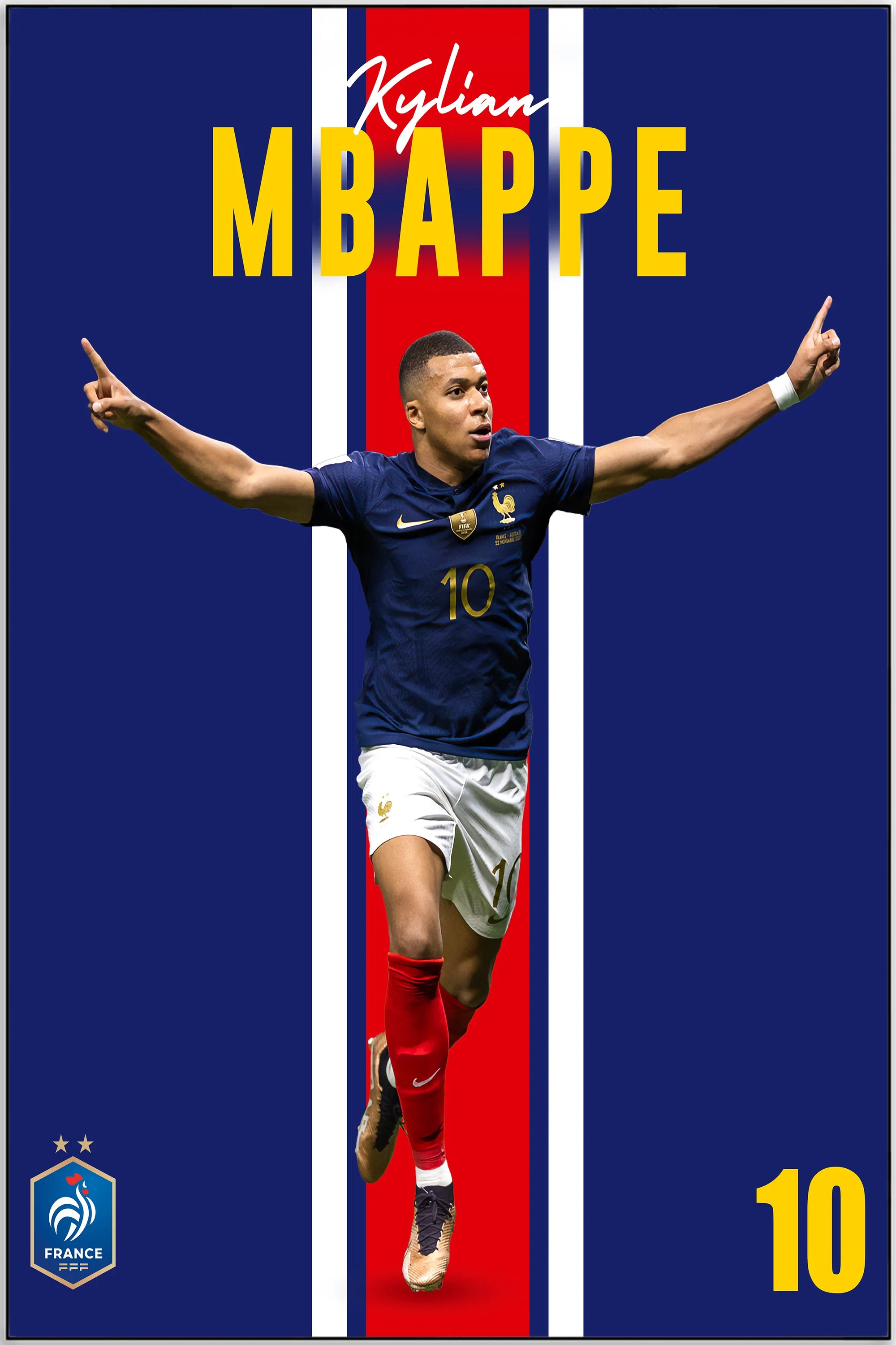 Plakat - Kylian Mbappe sejrdans - admen.dk