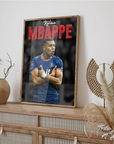 Plakat - Kylian mbappe med råb kunst - admen.dk