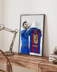 Plakat - Lionel Messi trøjen kunst - admen.dk