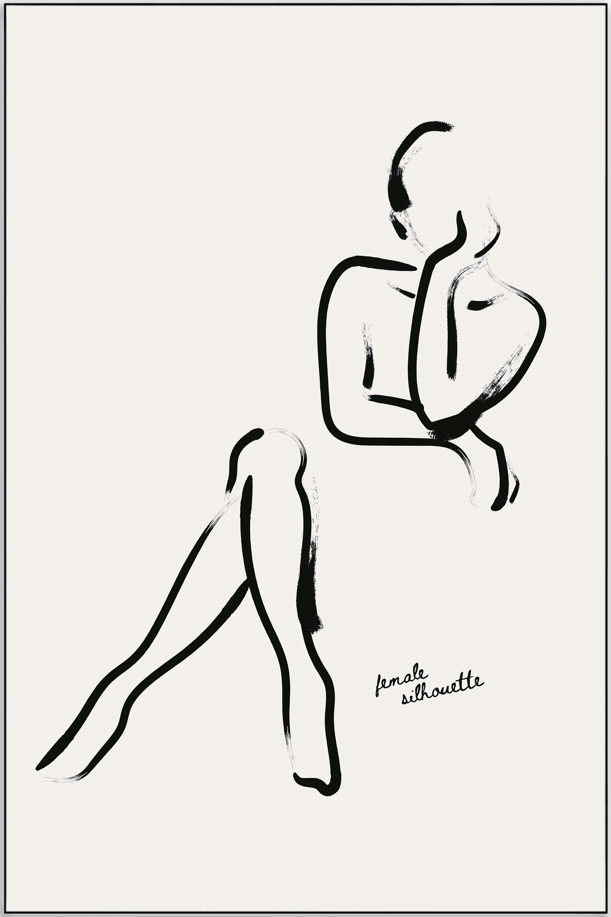 Plakat - Silhouette la femme kunst - admen.dk