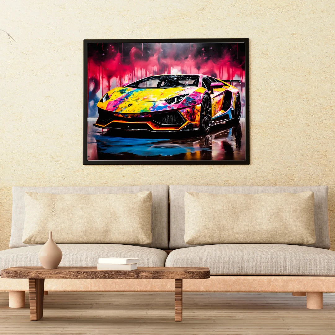 Plakat - Lamborghini streetkunst