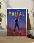 Plakat - Lamine Yamal i farver