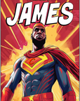 Plakat - Lebron James superhelt - admen.dk