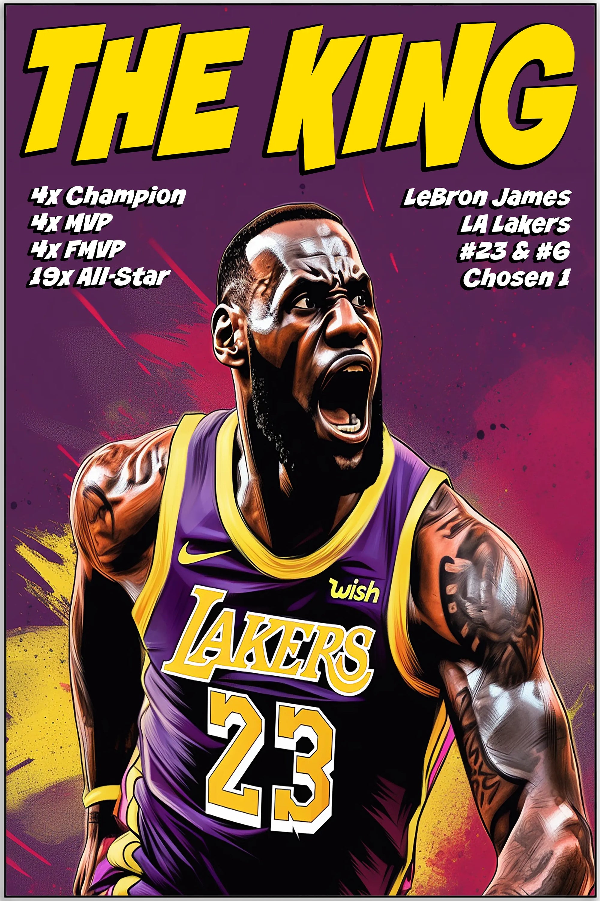 Plakat - Lebron James the king - admen.dk