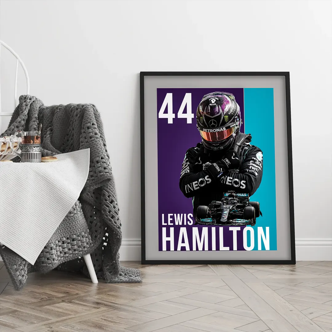 Plakat - Lewis Hamilton nr. 44 - admen.dk