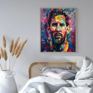 Plakat - Messi colorful kunst