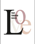 Plakat - Love forever citat - admen.dk