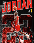 Plakat - Michael Jordan i flyvende fart - admen.dk