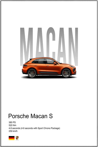 Plakat - Porsche Macan S kunst