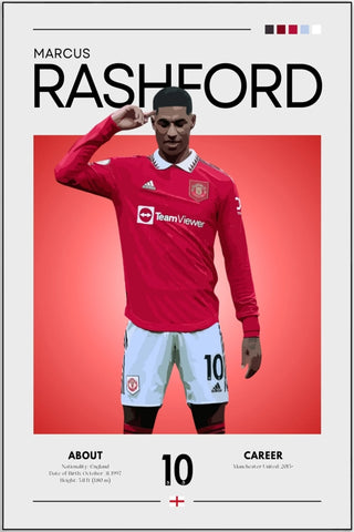 Plakat - Marcus Rashford grafisk look - admen.dk