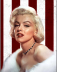 Plakat - Marilyn Monroe med pels - admen.dk