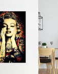 Plakat - Marilyn Monroe med tatoveringer - admen.dk