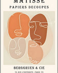 Plakat - Matisse - Berggruen & Cie - Faces - admen.dk