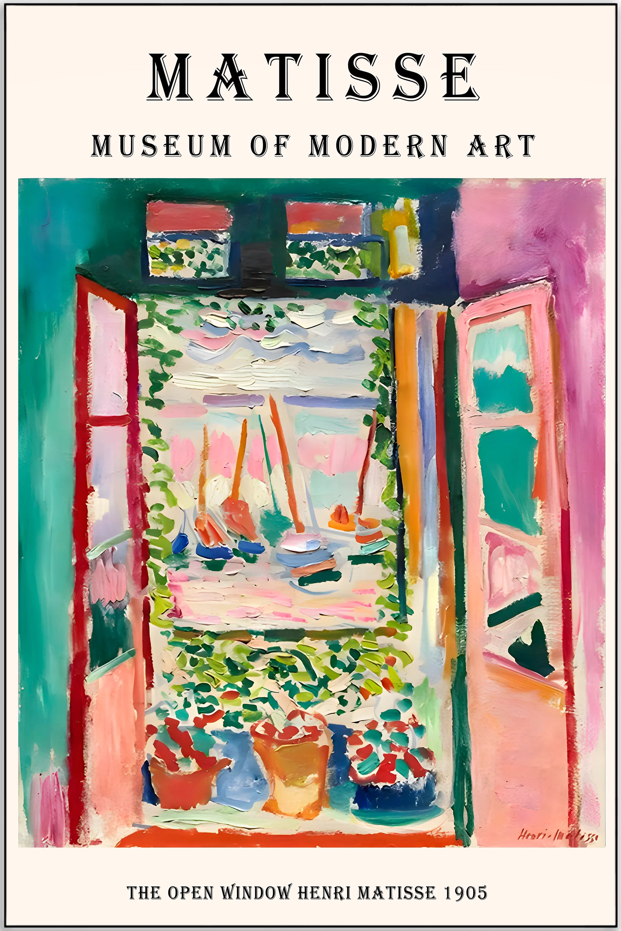 Plakat - Matisse - Open window beige kunst - admen.dk