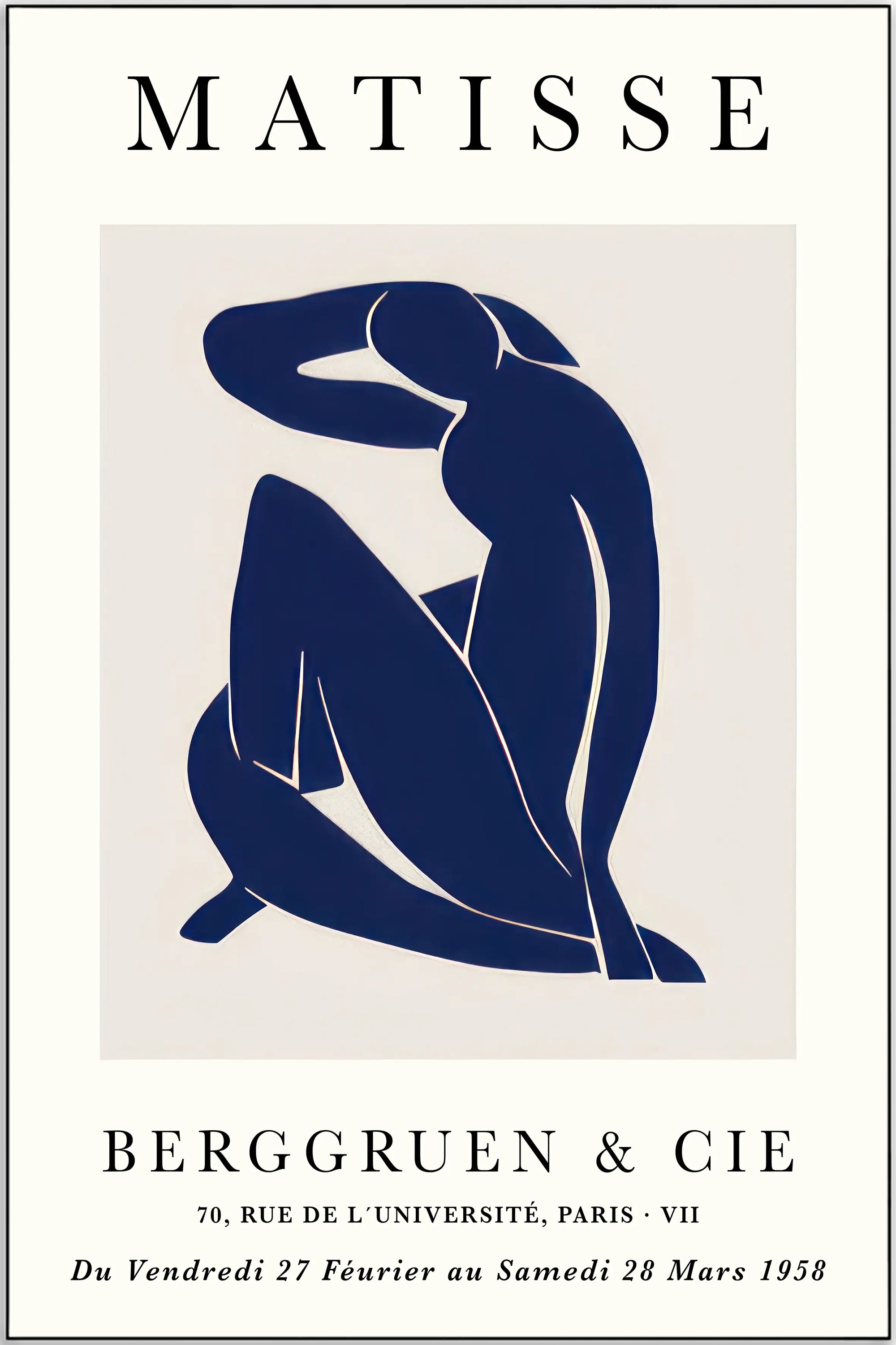 Plakat - Matisse - The blue lady 1958 kunst - admen.dk