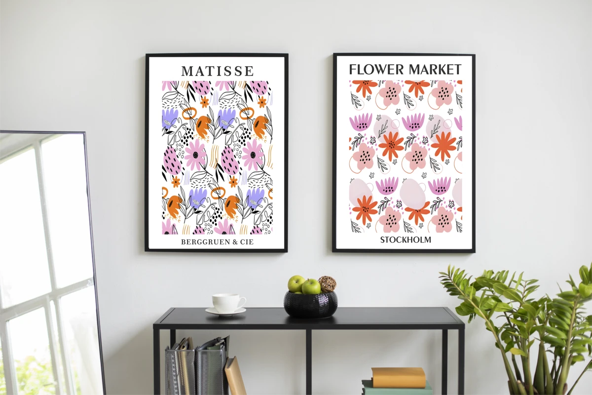 Plakat - Stockholm - Flower market - admen.dk