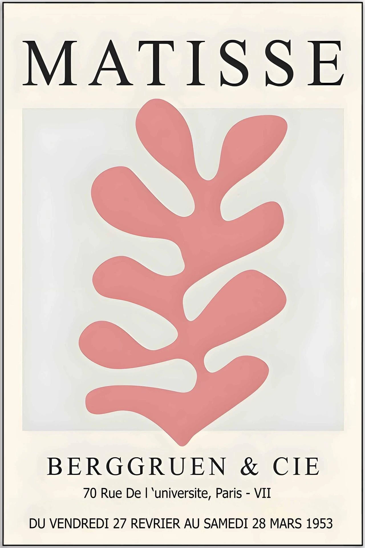 Plakat - Matisse - pink Berggruen kunst - Admen.dk