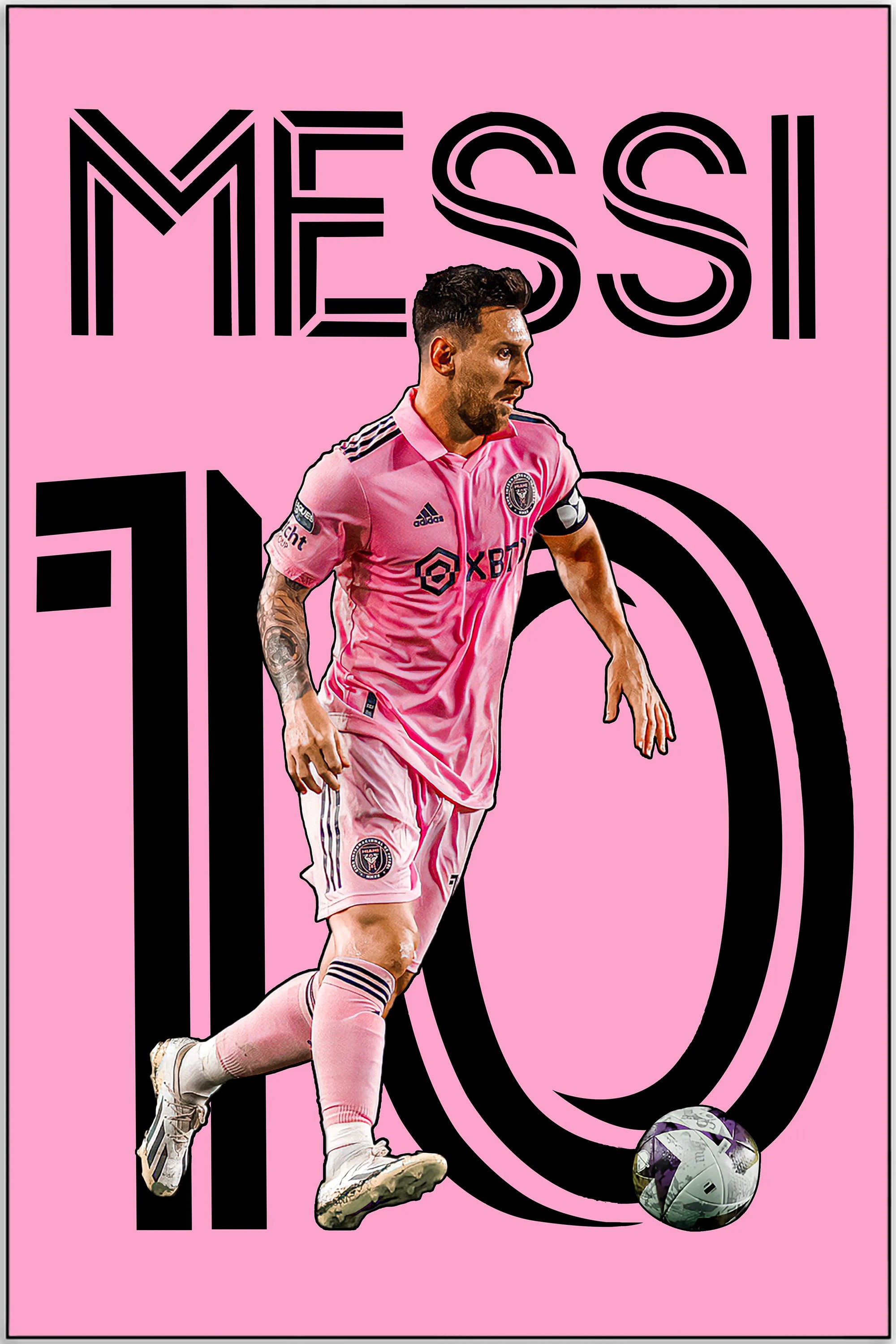 Plakat - Messi Inter Miami i pink - admen.dk