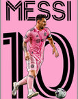 Plakat - Messi Inter Miami i pink - admen.dk