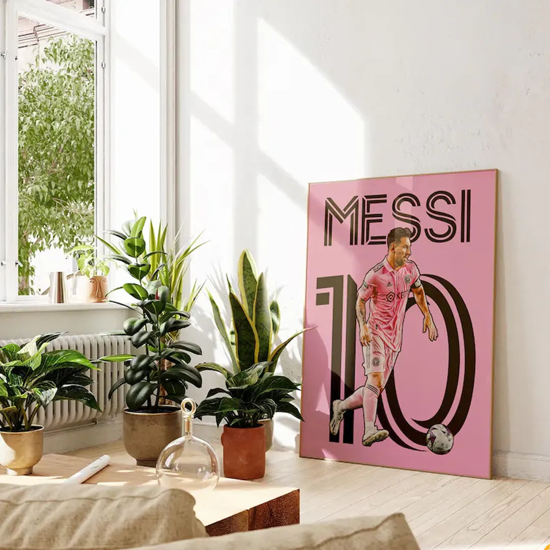 Plakat - Messi Inter Miami i pink - admen.dk