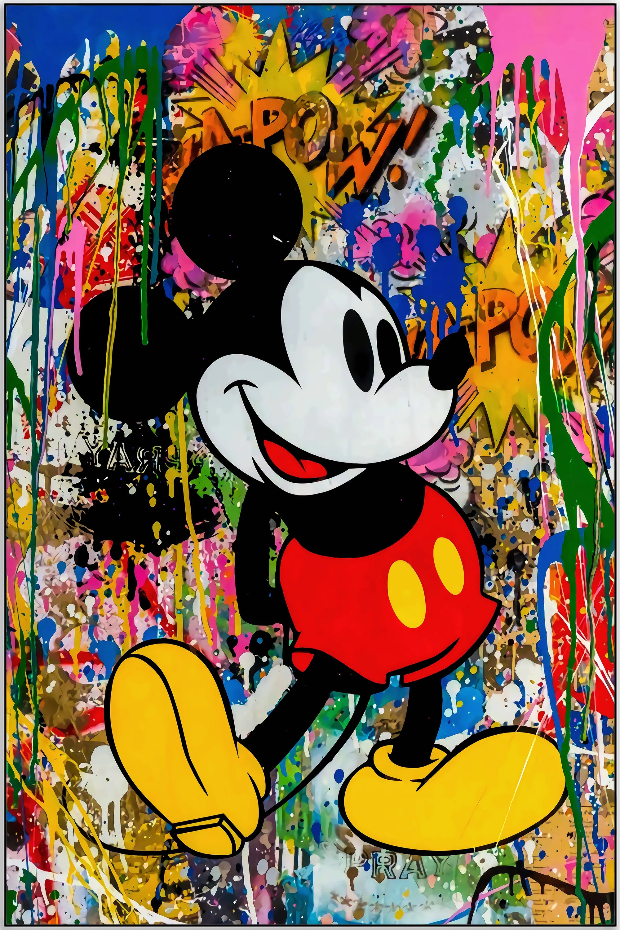 Canvas - Mickey Mouse graffiti kunst - admen.dk