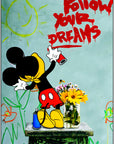 Plakat - Mickey follow your dreams - admen.dk