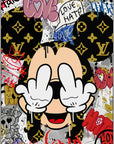 Plakat - Mickey love hate kunst - admen.dk